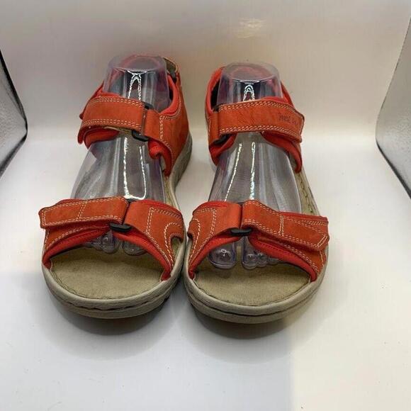 Josef Seibel Lucia 15 Womens Nubuck Leather Strappy Sandals In Red Size 11 - Picture 2 of 10